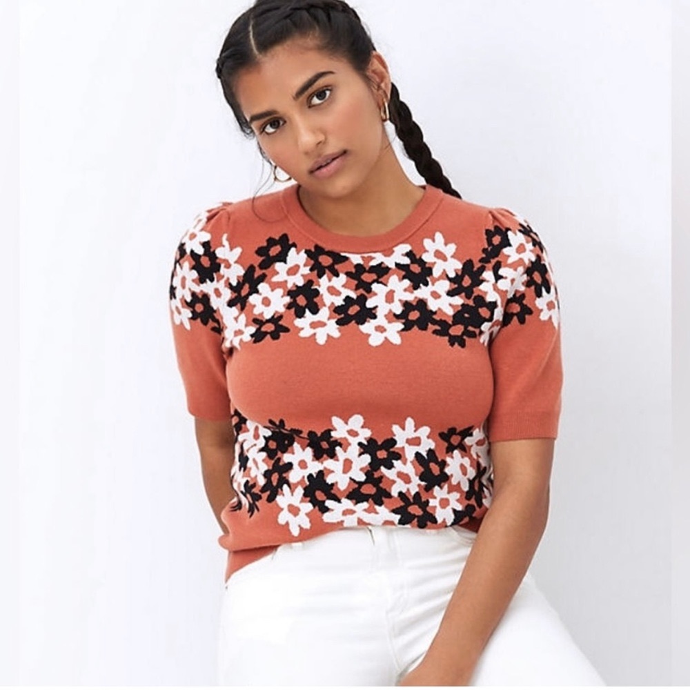 Maeve | Harmon Jacquard Floral Sweater Top